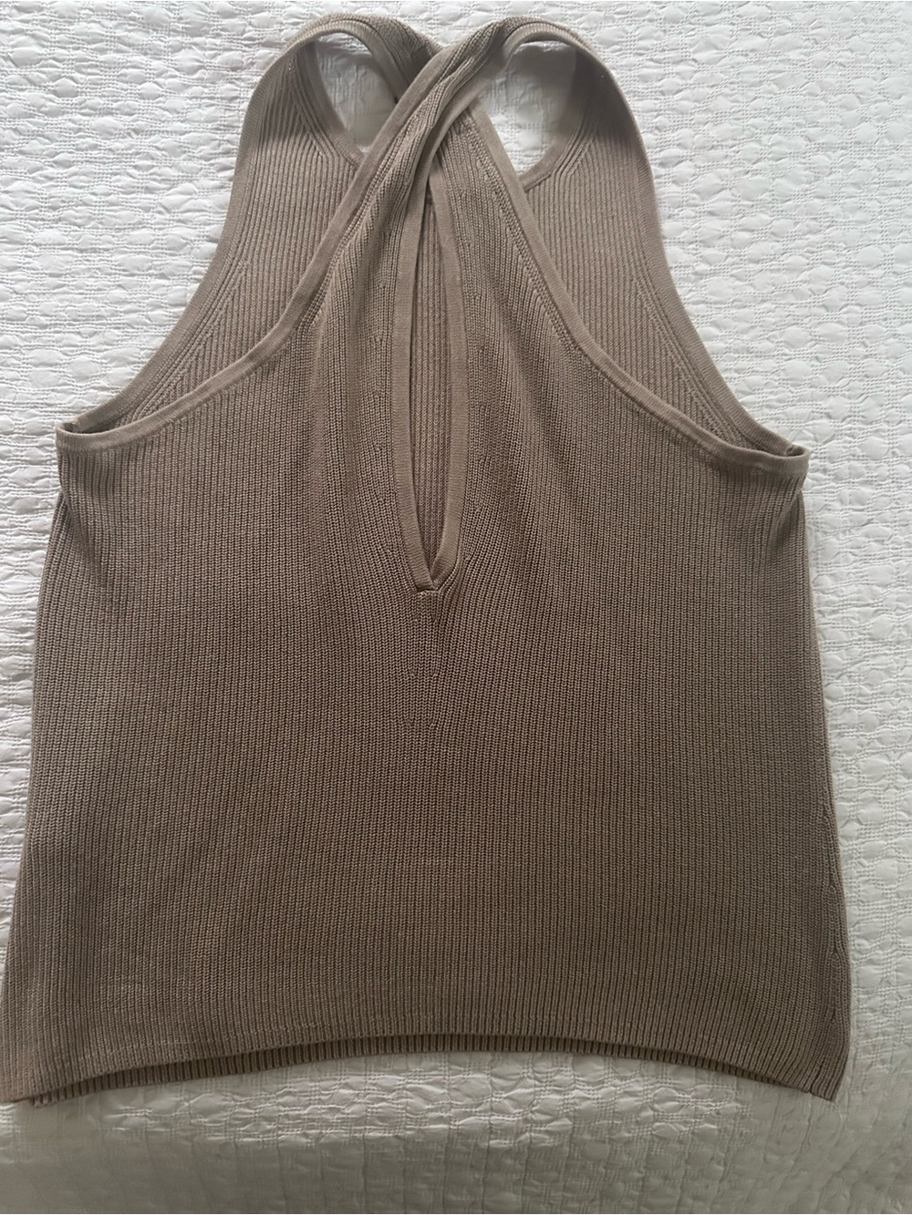 Banana Republic Taupe Ribbed Racerback Tank - Picture 5 of 5